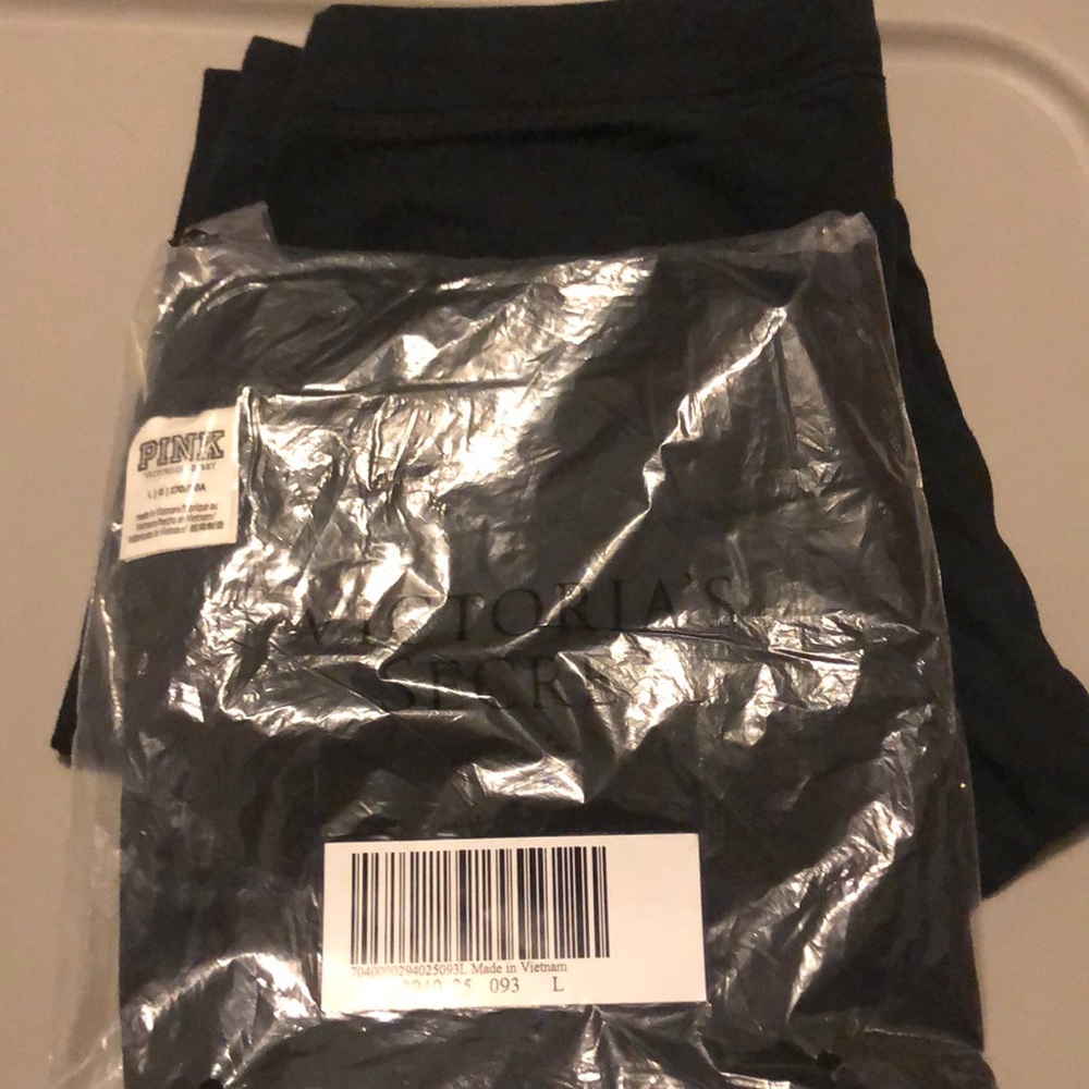 THREE PAIRS Victoria Secret PINK cotton leggings